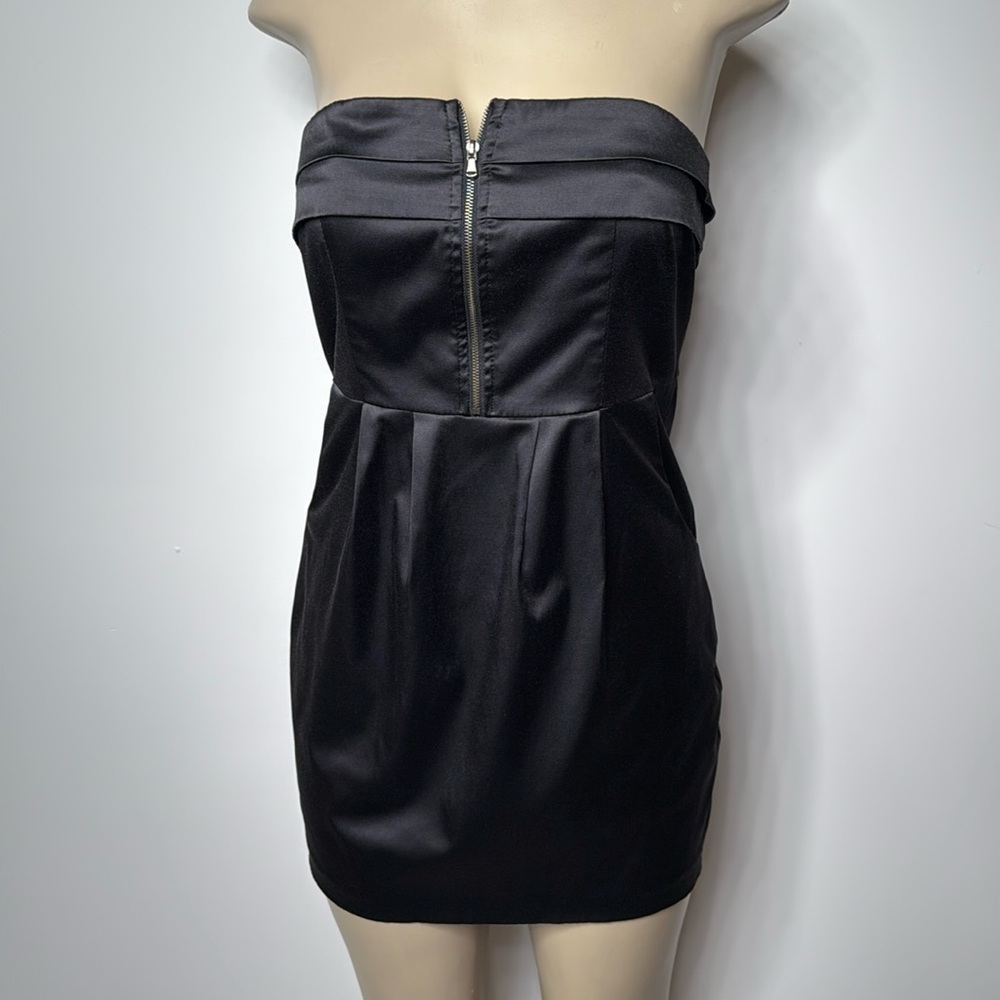 Have & Have medium black satin mini dress